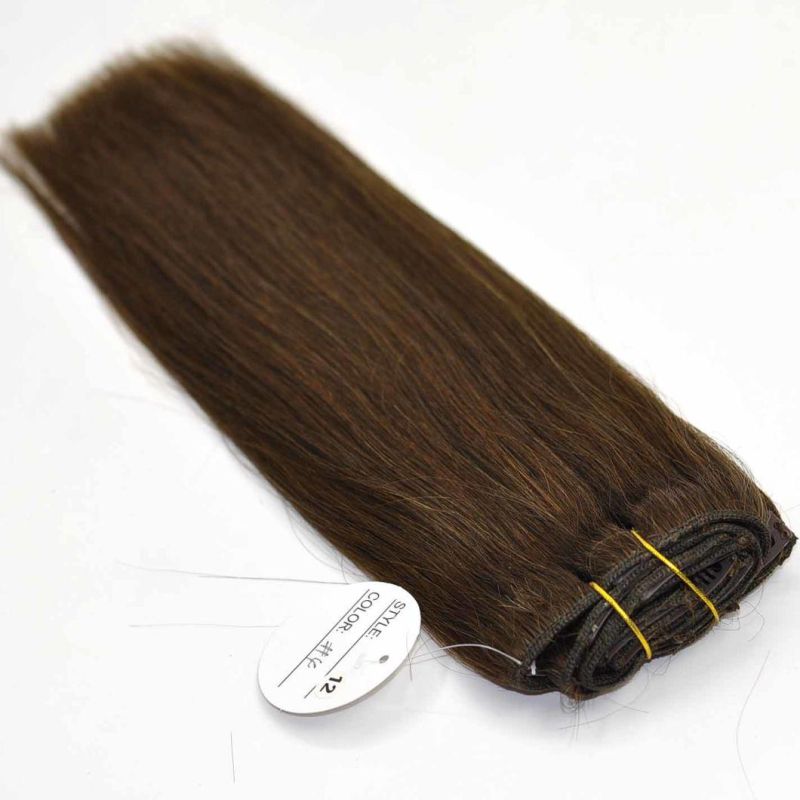#4 Black Brown Color Remy Human Hair Extensions