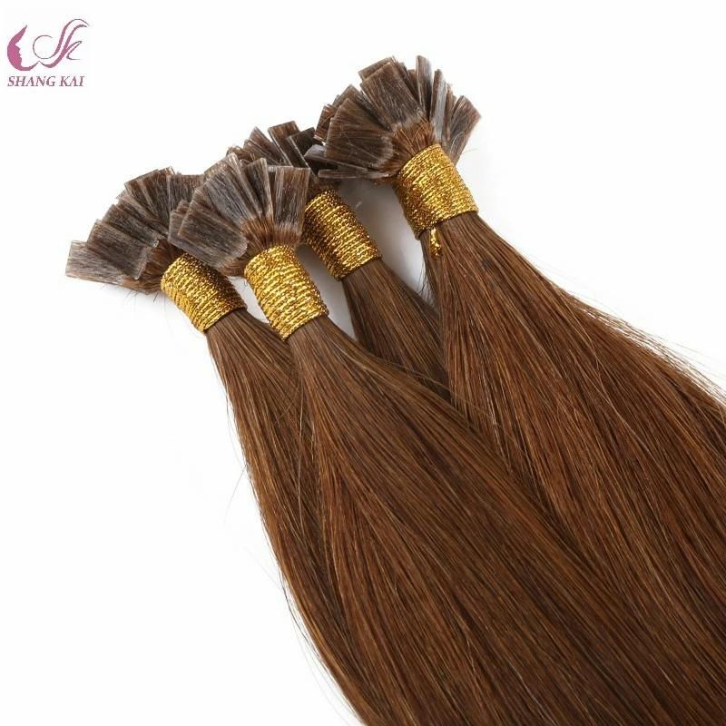 8A Grade Double Drawn Straight Top Quality Virgin Hair Flat Tip Hair Extension