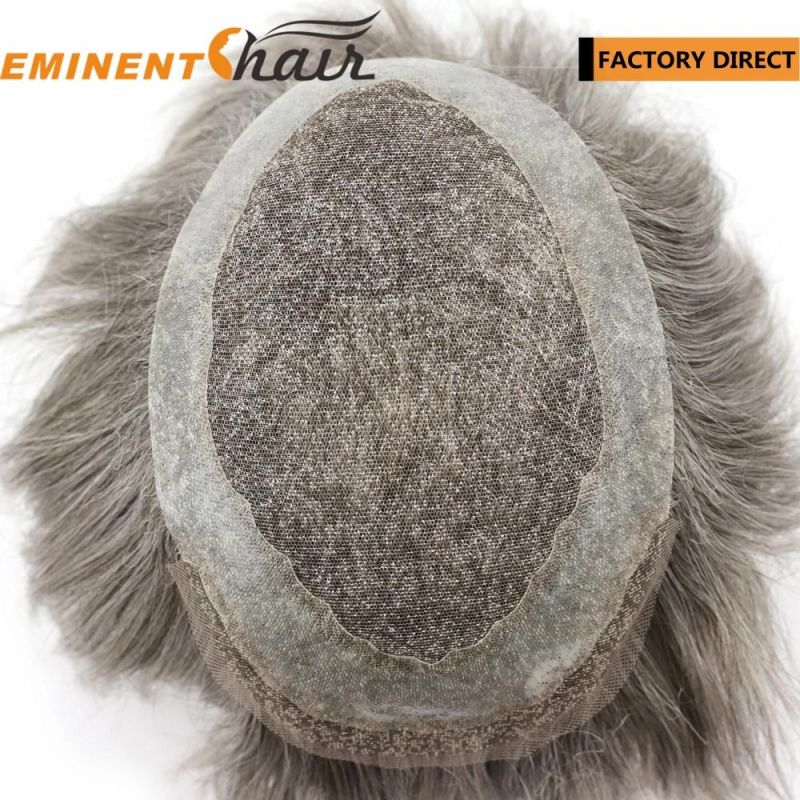 Lace Base Human Hair Men′s Toupee