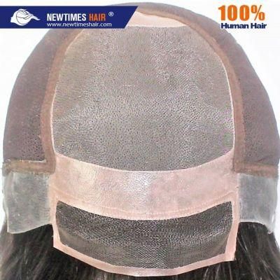 Lace Front Mono Top Full Hand Tied Glueless Human Hair Wig Hair System