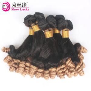 Wholesale 100% Virgin Remy Human Hair Funmi Curly Show Lucky Malaysian Virgin Human Hair Two Tone Ombre Hair Extension