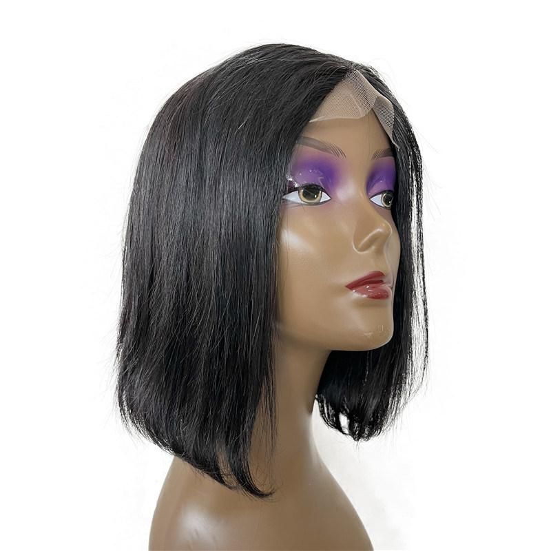 Cheap Brazilian Human Hair T Part 4*1 Lace Bob Wig