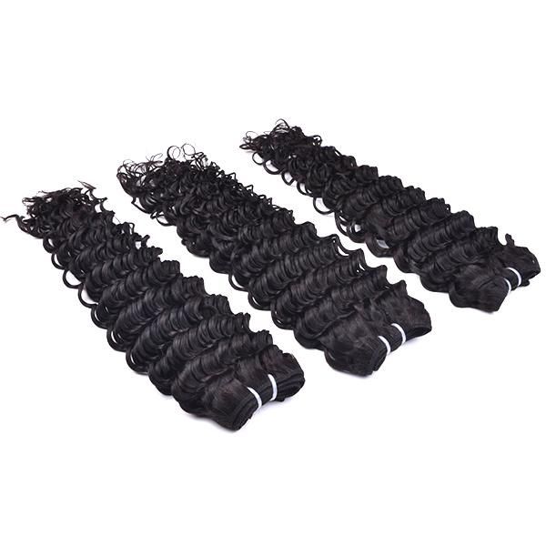 High Quality Natural Black Can Be Dyed Virgin Unprocessed Deep Wave Malaysian Hair