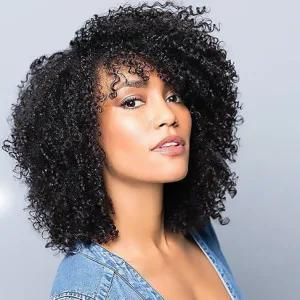 Jet Black Afro Curly Kinky Curly 100% Human Clip-in Hair