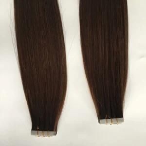 4# Silky Straight PU Tape Skin Weft Virgin Remy Human Hair Extensions