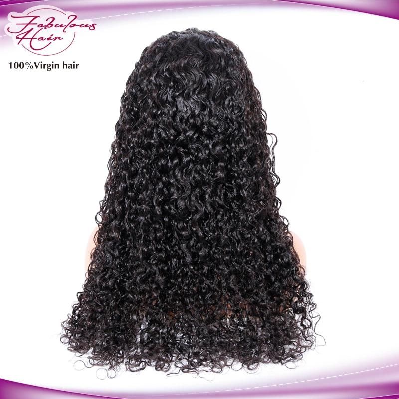 High Quality Full Cuticle Water Wave Human Indian Hair Wigs