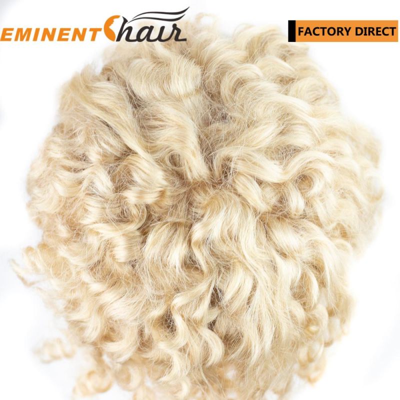 Lace Toupee Blond Curly Wig Natural Effect