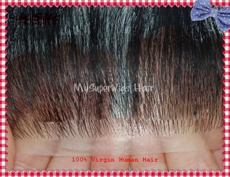 2022 V-Looping Hair Clear Thin Poly Base Men′ S Hairpiece