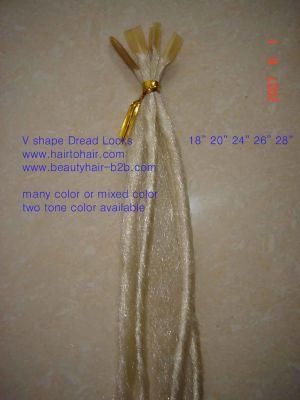V-Shape or U Shape Tips Dread Lock Synthetic Hair Extension