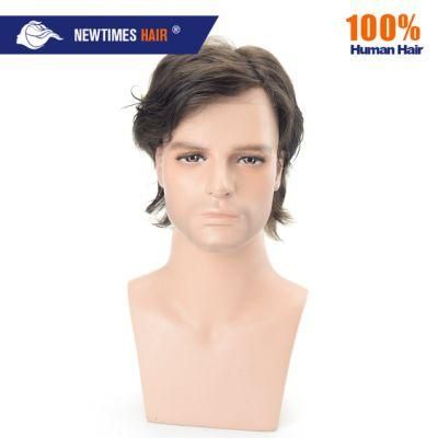 Injected Hair All Over with Lace Front Realistic Men&prime;s Wig Human Hair