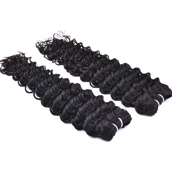 22inch 100% Sew in Deep Wave Human Hair Extensions
