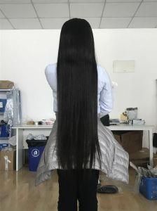 100% Human Hair Straight Natural Black Color Wig of Full Lace
