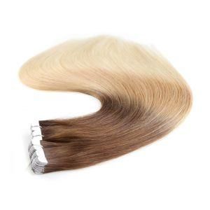 T8/27/613 Ombre Color PU Tape Skin Weft Brazilian Remy Human Hair