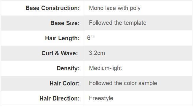 Men′s Full Grey Real Human Hair - High Quality Human Hair Replacement Systems - Mono Base