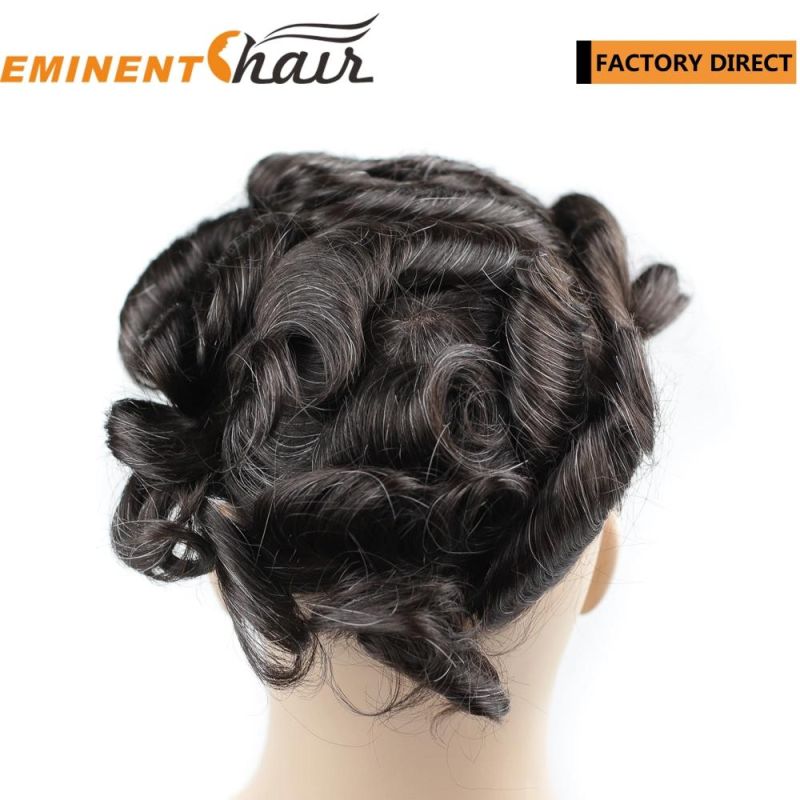 Hair Factory Silk Mono Virgin Hair Men′s Toupee