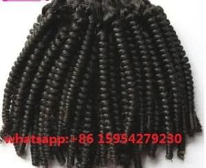 Human Hair Dirty Curl Extension Weft Black Hair