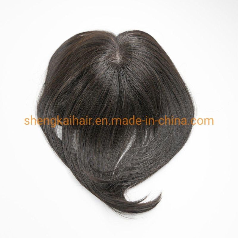 Wholesale Premium Quality Full Hantied Quality Human Hair Synthetic Hair Mix Women Hair Toppers