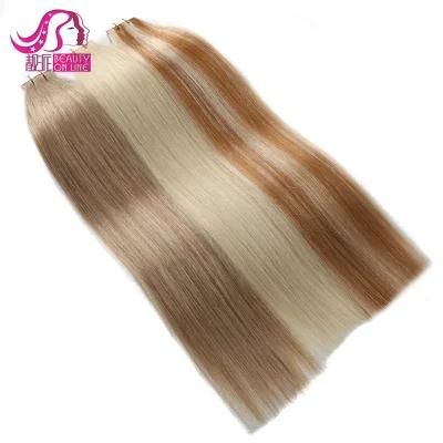 Double Drawn Top Quality Silky Straight American Human Tape Hair Extensions