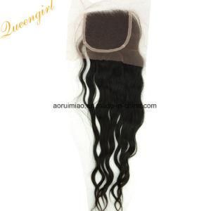 Wholesale 4*3.5 Top Lace Cheap Virgin Natural Wave Malaysian Human Hair Closure