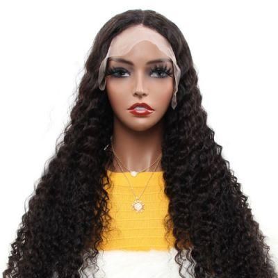 Kbeth Wholesale Deep Wave Frontal Wig Cheap Virgin Malaysian 100% Human Hair High Quality 10 to 40 Inch Deep Wave Wig