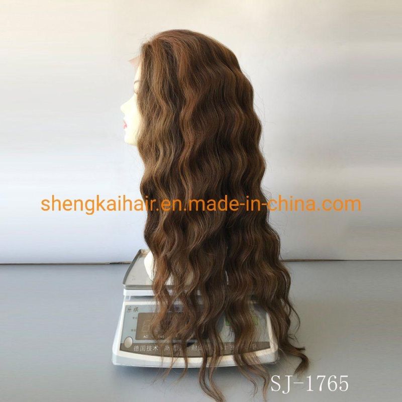 Wholesale Perfect Looking Good Quality Handtied Heat Resistant Fiber Blond Synthetic Lace Front Wigs 631