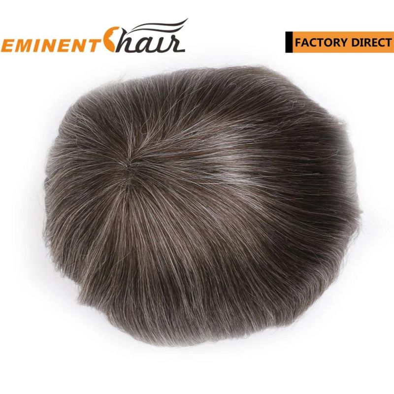 Natural Hair Line Stock Skin Remy Hair Replacement for Men