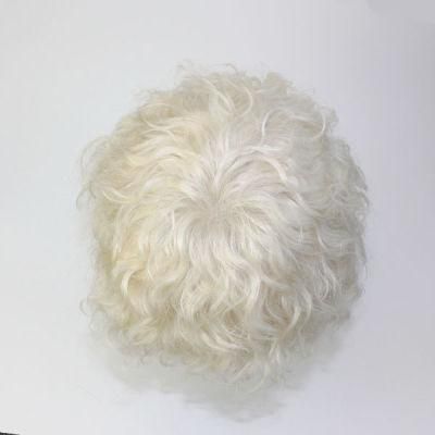 French Lace PU Around Men&prime;s Toupee Grey Human Hair