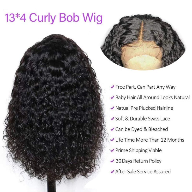 Kbeth Kinly Curly Hair Wigs for Black Women 2021 Summer Cool Soft Breathable Fashion Short Cut Bob 13X4 Lace Frontal Wigs From China Facotry