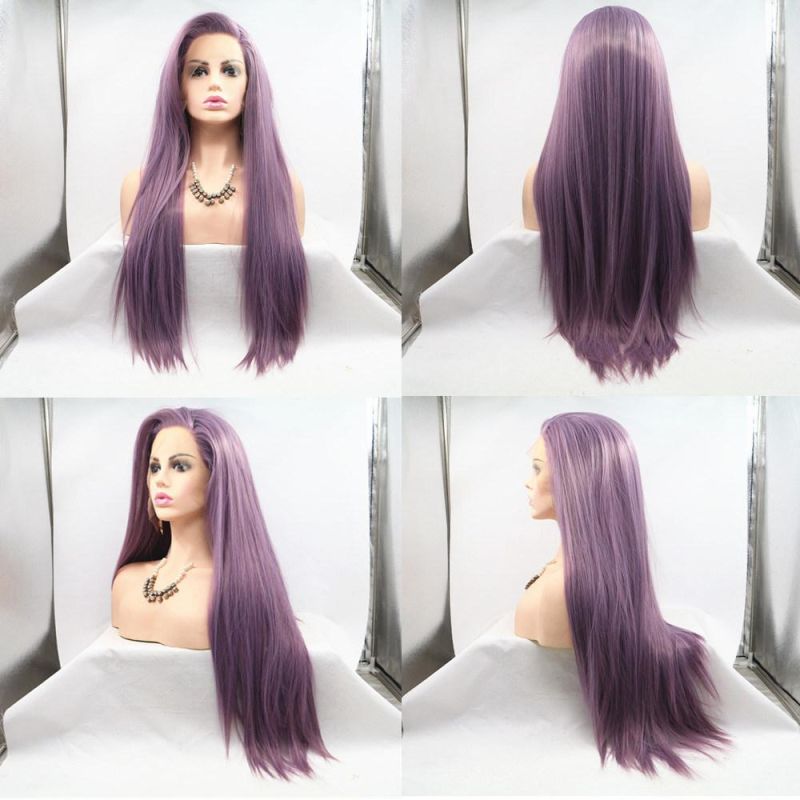 Factory Wholesale Lace Front Synthetic Wigs Heat Resistant Ombre Color