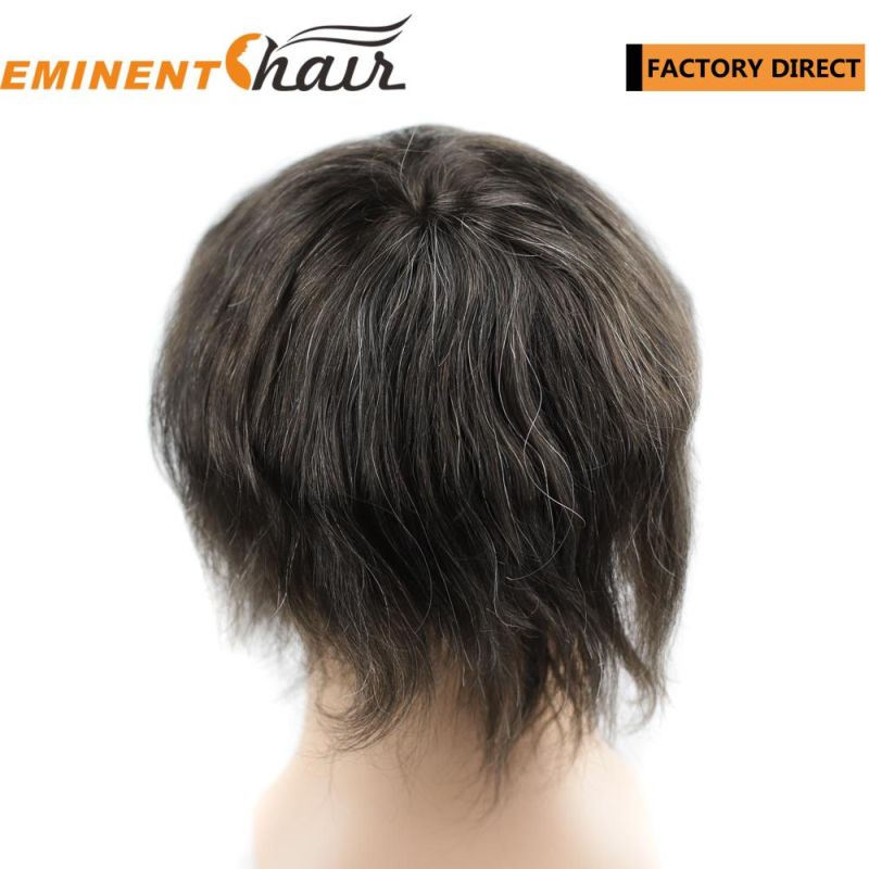 Fine Welded Mono Human Hair Men′ S Hair Piece Toupee