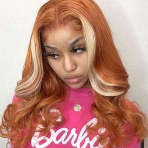 Fashion Orange Lace Frontal Wigs Highlight 613 Orange Lace Wigs for Fashion Girl