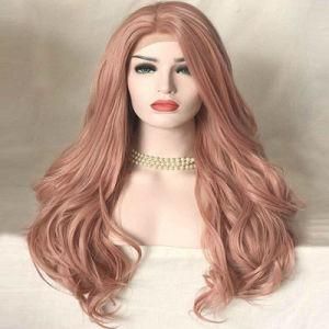 Wholesale Fashion Pink Ombre Wig Synthetic Hair Lace Front Wig