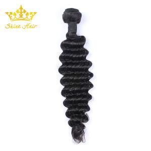 Natural Black Color Bundles Brazilian Human Hair of Deep Wave 1b