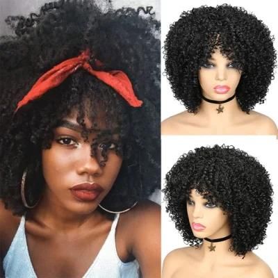 Kinky Curly Short Wigs Lace Front Synthetic Wigs for Women
