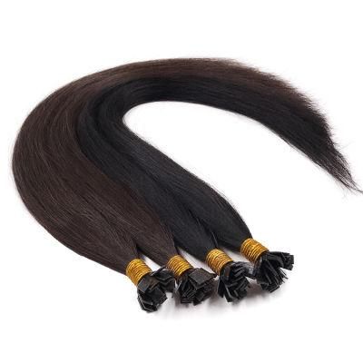 High Quality Indian Keratin Flat Tip Hair Extension Yaki Flat Tip Hair Extensions Human Hair