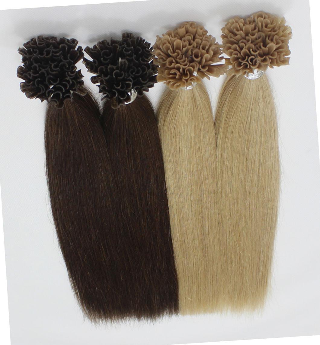 U-Tip Extensions Brazilian Straight Human Hair Bundles Brown Blond Color Remy Human Hair Extensions