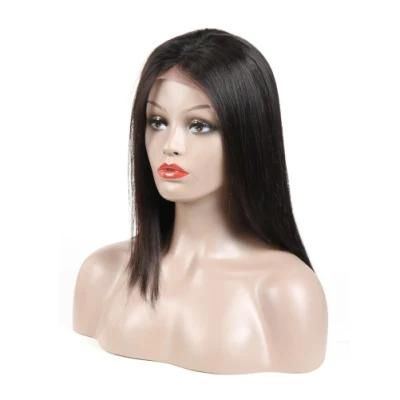 Shine Silk Short Bob Lace Front Wigs with Baby Hair 8-16 Inch Straight Brazilian Remy Hair Wigs for All Women with Bleached Knots