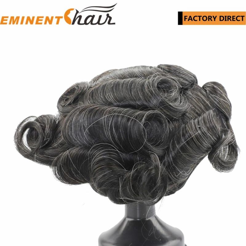 Fine Welded Mono Men′s Human Hair Toupees