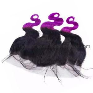 Cheap Factory 13*4 Lace Frontal Closure 100% Virgin Remy Indian Body Wave Ombre Human Hair