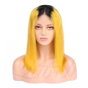 Peruvian Hair Best Quality 1b Yellow Wigs with Natural Hairline