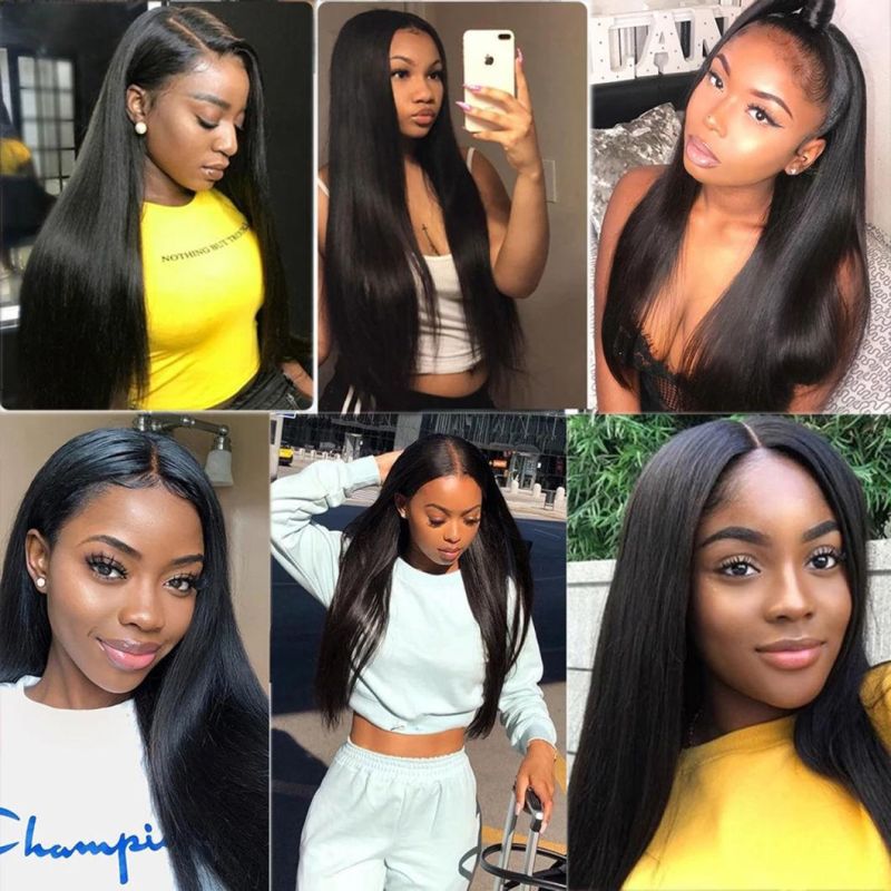 Brazilian Straight Hair Bundles 100% Natural Human Hair Bundles Double Wefts Thick Remy Hair 40 Inches