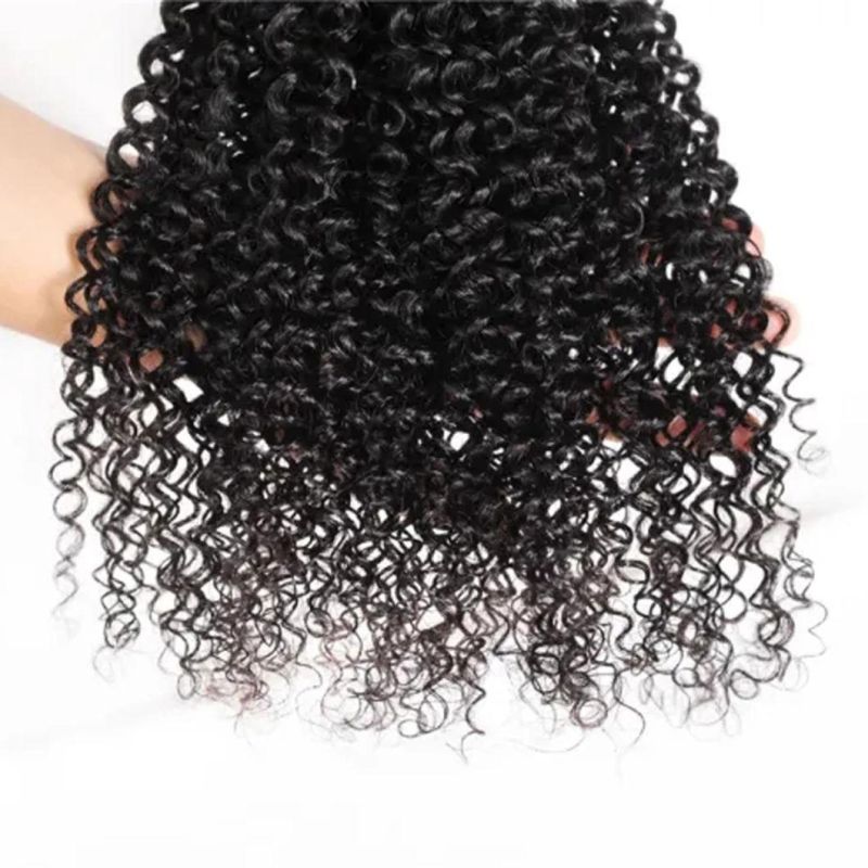 High quality Brazilian Kinky Curly Hair Bundles Deep Curly Hair Weaves Inch Natural Remy Human Hair Extensions Hair Weft