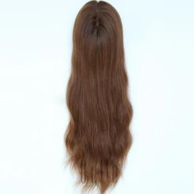 100% Human Hair Natural Looking Mono Topper Hair Pieces for Hair Loss People