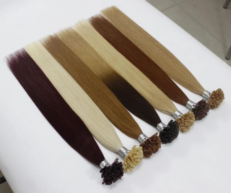 U-Tip Extensions Brazilian Straight Human Hair Bundles Brown Blond Black Color Remy Human Hair Extensions U-Tip