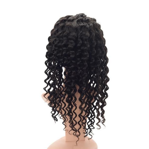 Deep Wave Lace Front Ladies High Quality Black Natural Hair Toupee