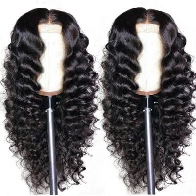 Kbeth Unprocessed Brazilian Virgin Human Hair Lace Wig Vendor Wholesale Full Transparent HD Lace Front Closure 4X4 Loose Deep Wave Wig in Stock