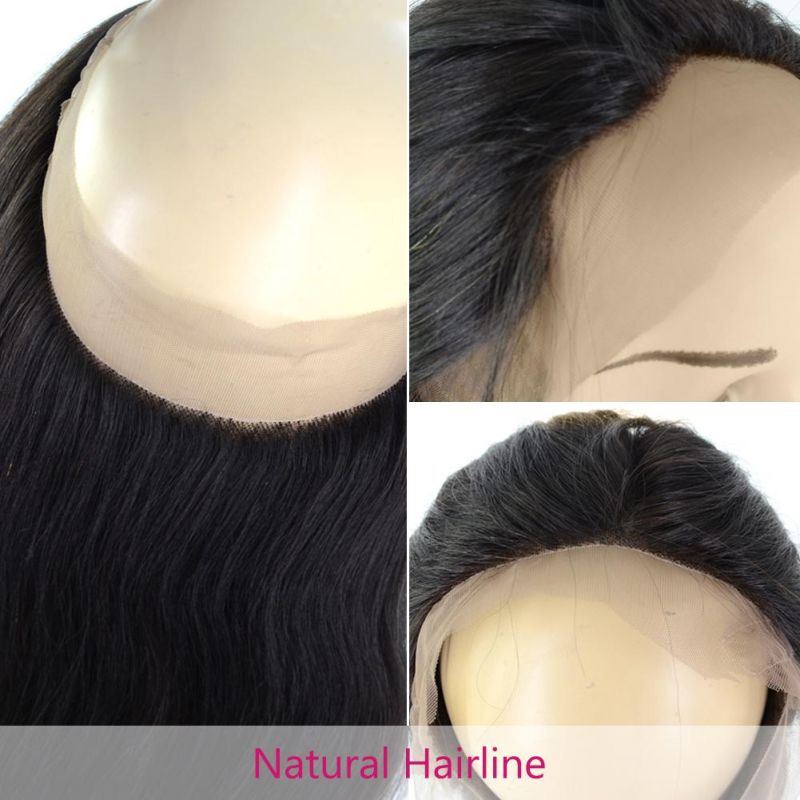 Angelbella Virgin Mink Brazilian Human Hair Frontals 1b# Body Wave 360 Lace Frontals