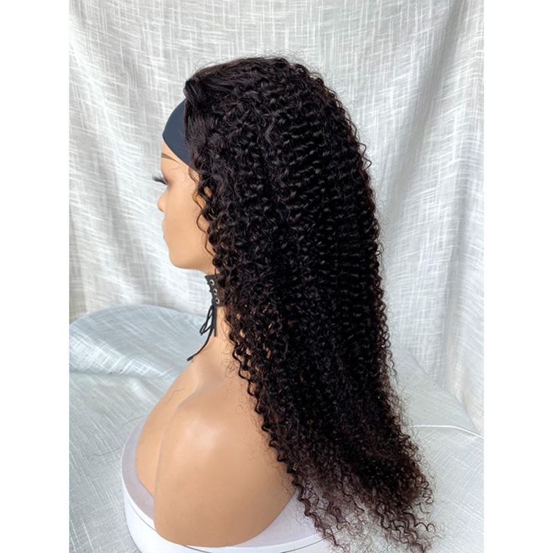 Kbeth 2021 Cheap Headband Natural Curls Hair 150 Density Machine Made Black Woman Headband Human Hair Wigs China Factory Wholesale