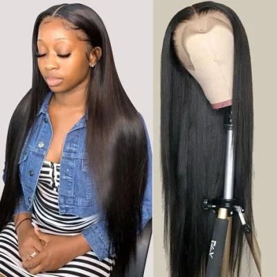 Drop Shipping Straight Brazilian Hair HD Lace Wigs, Full Lace Frontal Wig with Baby Hair, Virgin Human Hair Wigs for Black Women