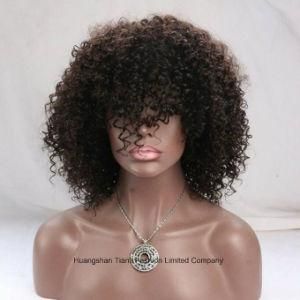 7A Grade Cheap Price Indian Human Hair Kinky Curl Wig